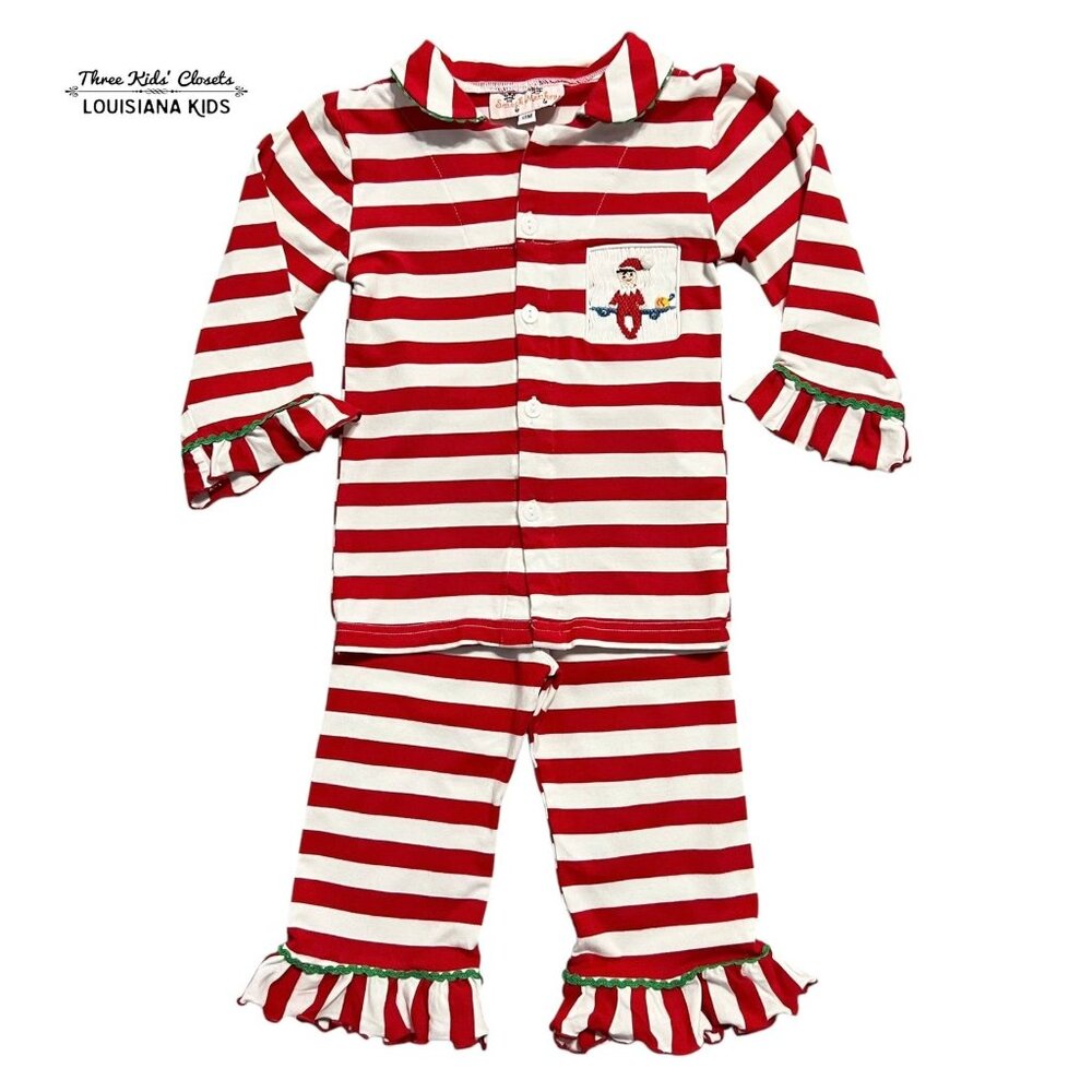 Smock Monkey 18m Elf On A Shelf Christmas Pajamas